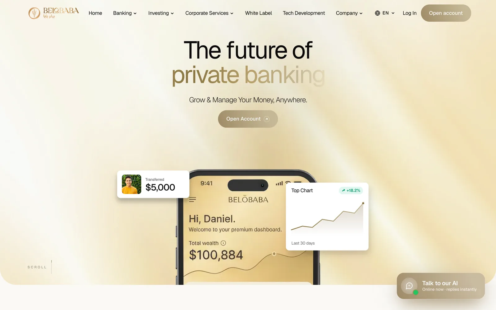 Belobaba website home page